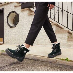 SOREL Women's Torino II Parc Shearling Waterproof Winter Bootie Black Size 7